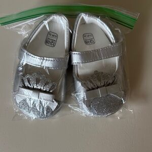 Silver Glitter Kids Shoes